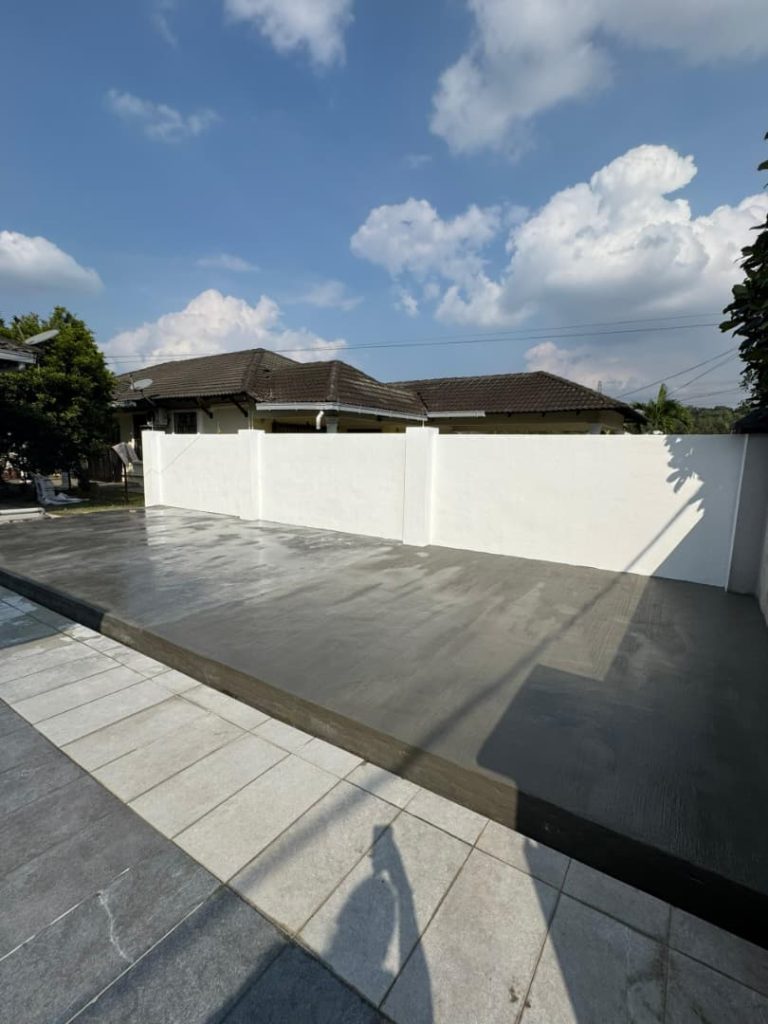 Brickwork & Concrete Floor for Parking Area after renovation