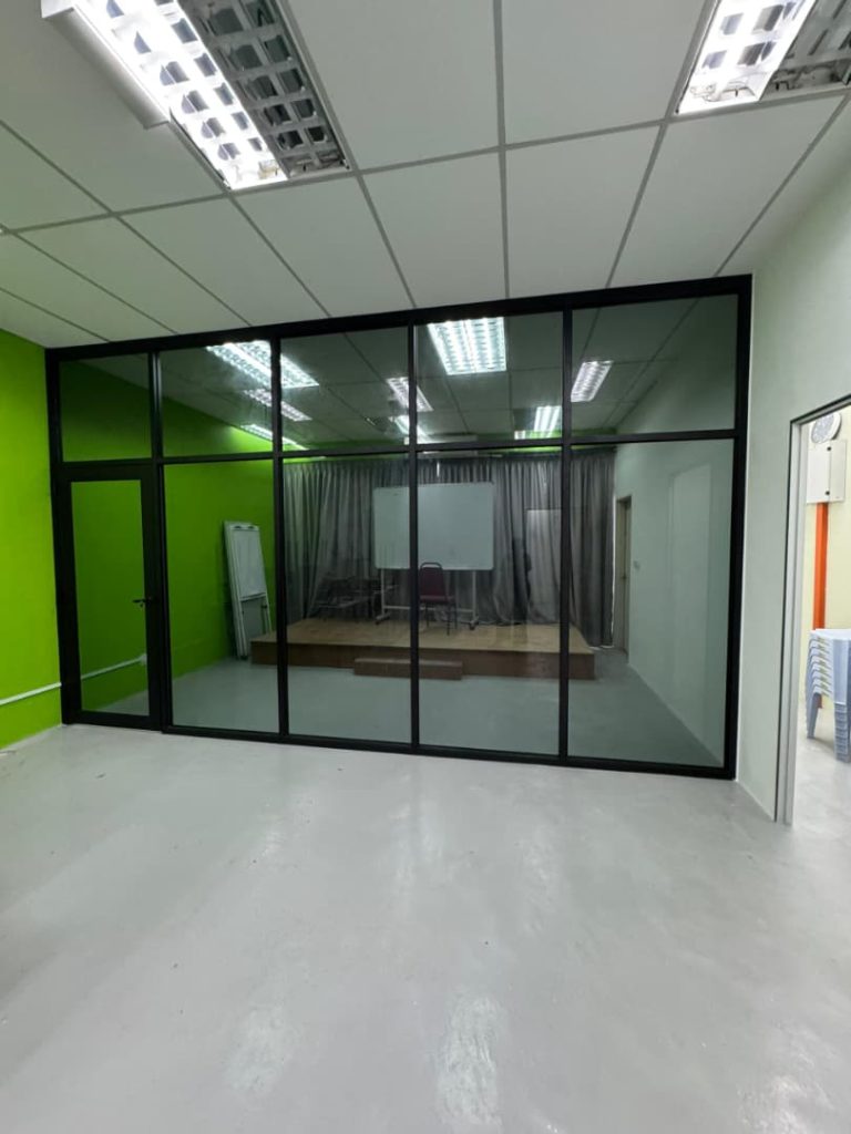Glass Wall Window Installation after renovation