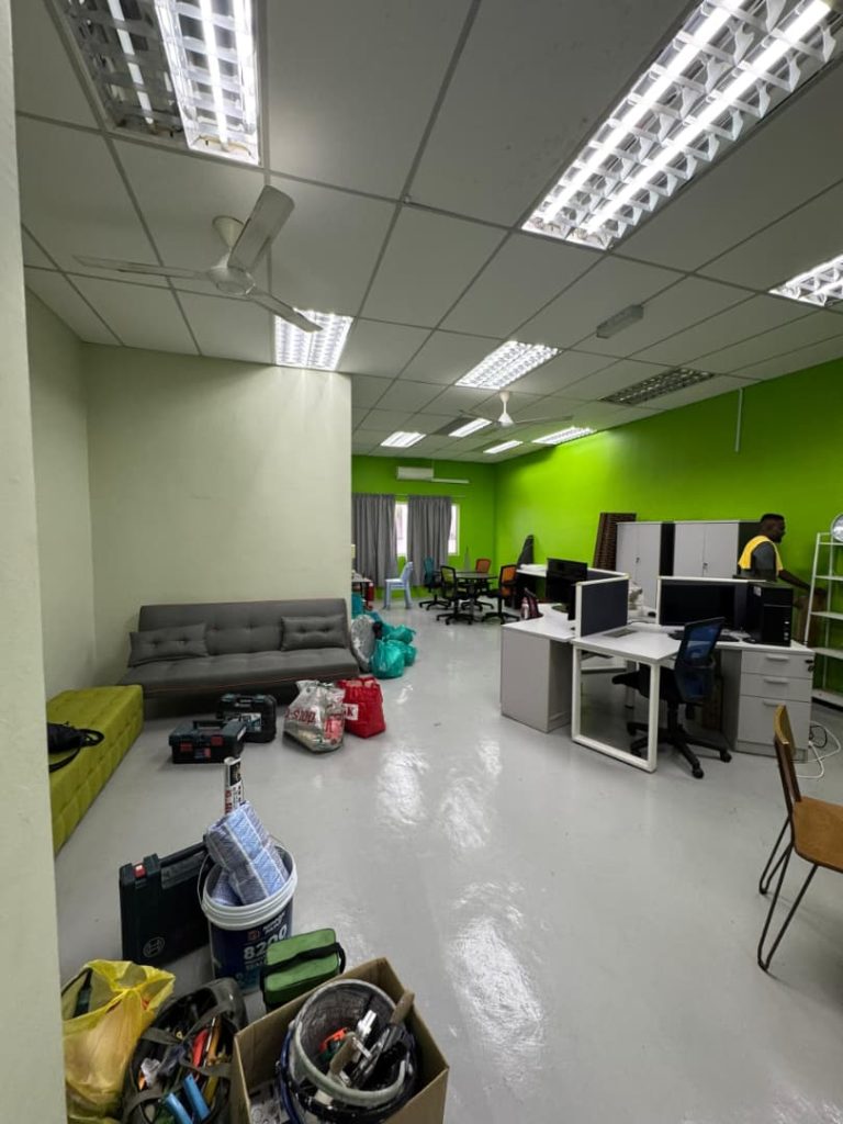 New Partition Room Construction before renovation